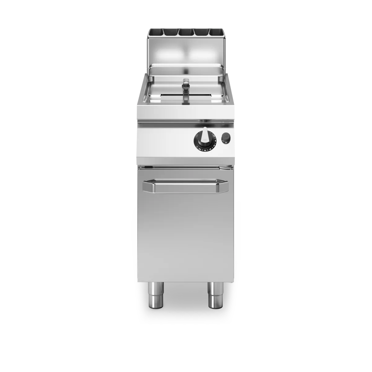 Gas Fryer on Cabinet 13L Stainless Steel Single Tank Made in Italy