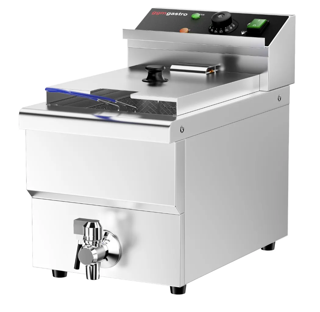 Single Electric Fryer with Drain Tap - 13 L