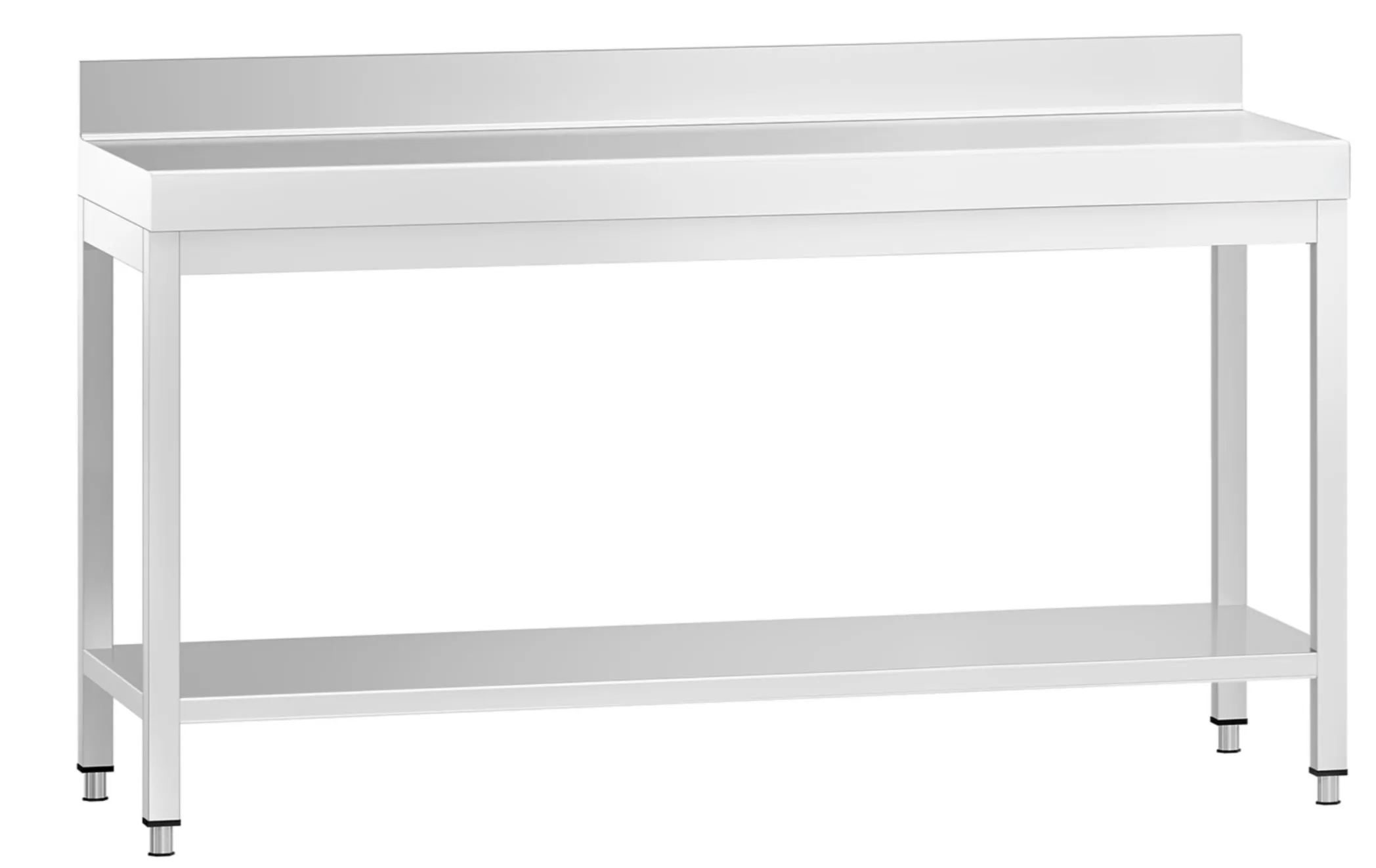 Work Table With Backsplash & Bottom Shelf