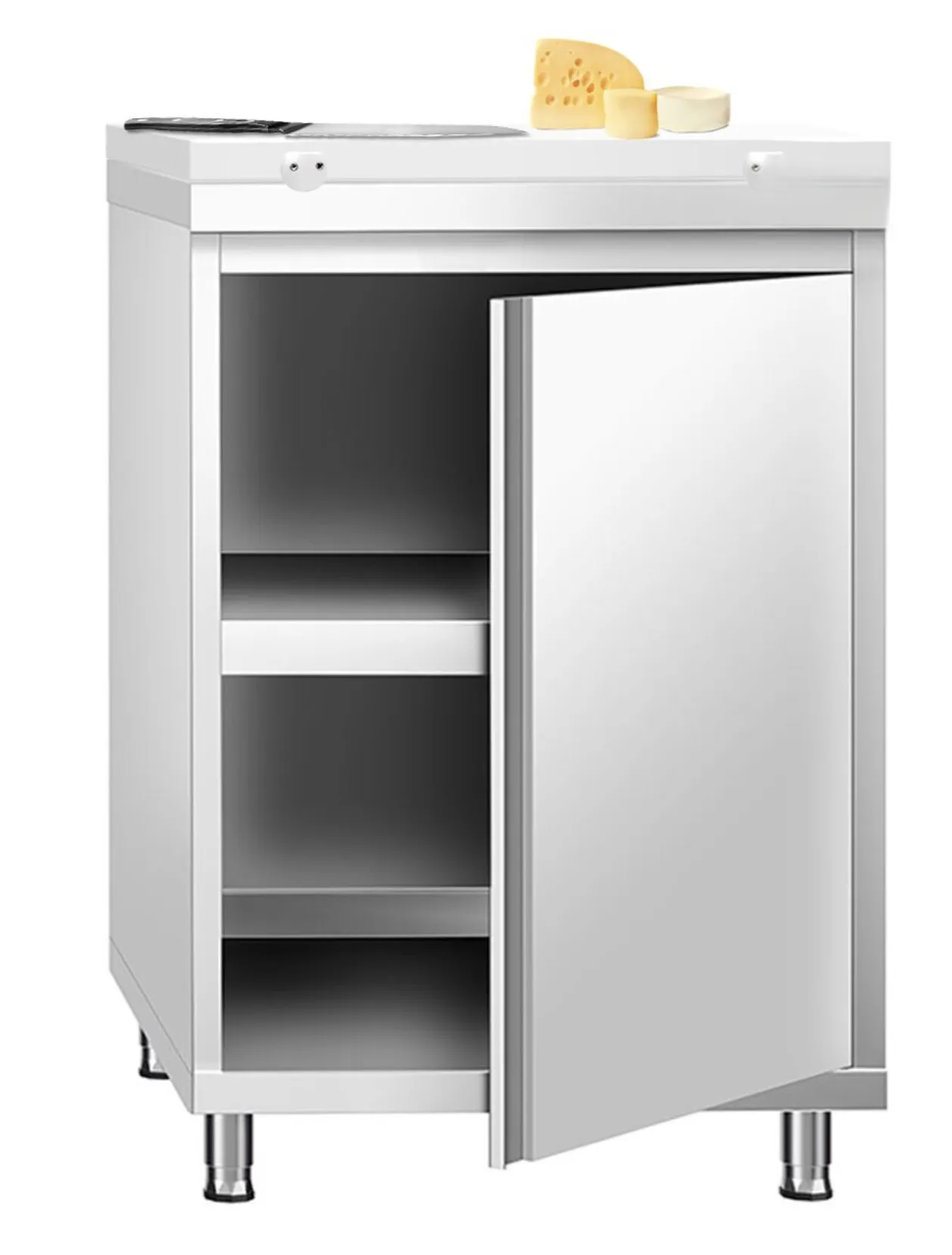 Work Base Cabinet With White Cutting Board - Single Hinged Door