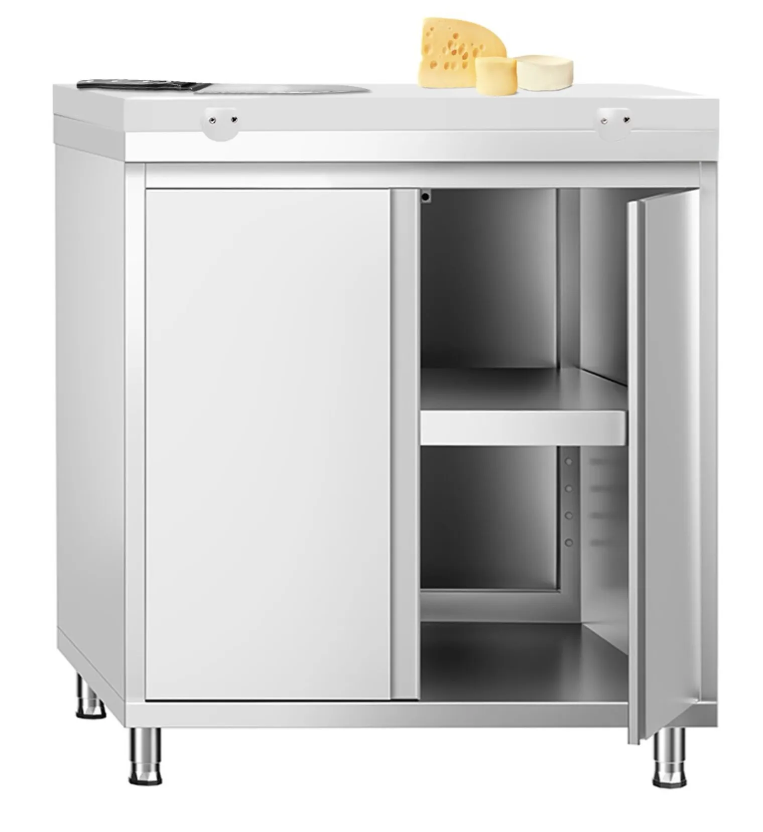 Work Base Cabinet With White Cutting Board- Two Hinged Doors