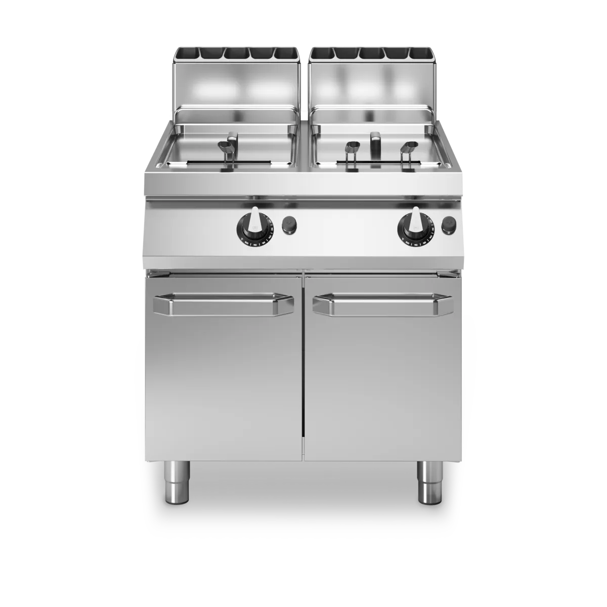 Gas Fryer on Cabinet 22+22L Stainless Steel - Modular