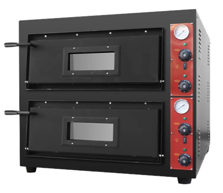 Double Deck Electric Pizza Oven 8 Pizzas 30cm Stainless Steel - GGM Gastro